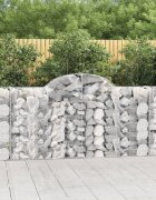 vidaXL Габионни кошници арка 20 бр 200x30x100/120см поцинковано желязо