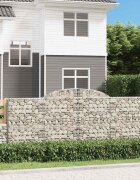 vidaXL Габионни кошници арка 20 бр 300x30x120/140см поцинковано желязо