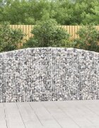 vidaXL Габионни кошници арка 20 бр 400x30x100/120см поцинковано желязо