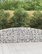vidaXL Габионни кошници арка 20 бр 400x30x60/80 см поцинковано желязо