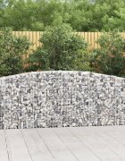 vidaXL Габионни кошници арка 20 бр 400x30x80/100 см поцинковано желязо