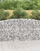 vidaXL Габионни кошници арка 20 бр 400x50x100/120см поцинковано желязо