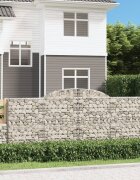 vidaXL Габионни кошници арка 25 бр 300x30x120/140см поцинковано желязо