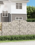 vidaXL Габионни кошници арка 25 бр 300x50x140/160см поцинковано желязо
