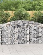 vidaXL Габионни кошници арка 25 бр 400x50x100/120см поцинковано желязо