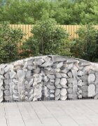 vidaXL Габионни кошници арка 25 бр 400x50x80/100 см поцинковано желязо