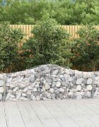 vidaXL Габионни кошници арка 3 бр 200x30x60/80 см поцинковано желязо