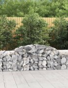 vidaXL Габионни кошници арка 3 бр 300x50x60/80 см поцинковано желязо