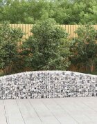 vidaXL Габионни кошници арка 3 бр 400x30x40/60 см поцинковано желязо