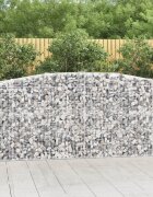 vidaXL Габионни кошници арка 3 бр 400x50x100/120 см поцинковано желязо