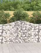 vidaXL Габионни кошници арка 30 бр 200x30x100/120см поцинковано желязо