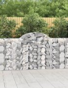 vidaXL Габионни кошници арка 30 бр 200x30x100/120см поцинковано желязо