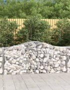 vidaXL Габионни кошници арка 30 бр 200x50x80/100 см поцинковано желязо