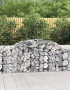 vidaXL Габионни кошници арка 30 бр 300x50x80/100 см поцинковано желязо