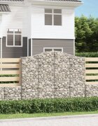 vidaXL Габионни кошници арка 4 бр 200x30x160/180 см поцинковано желязо