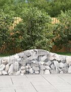 vidaXL Габионни кошници арка 4 бр 200x30x40/60 см поцинковано желязо