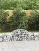 vidaXL Габионни кошници арка 4 бр 200x50x40/60 см поцинковано желязо