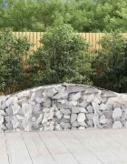 vidaXL Габионни кошници арка 4 бр 400x30x60/80 см поцинковано желязо