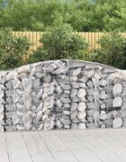 vidaXL Габионни кошници арка 4 бр 400x50x100/120 см поцинковано желязо