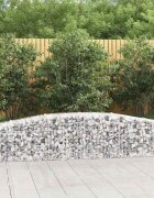 vidaXL Габионни кошници арка 4 бр 400x50x40/60 см поцинковано желязо