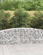 vidaXL Габионни кошници арка 4 бр 400x50x60/80 см поцинковано желязо