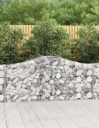 vidaXL Габионни кошници арка 40 бр 200x30x80/100 см поцинковано желязо