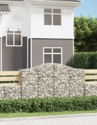 vidaXL Габионни кошници арка 40 бр 200x50x120/140см поцинковано желязо