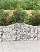 vidaXL Габионни кошници арка 5 бр 200x30x80/100 см поцинковано желязо