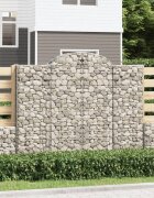 vidaXL Габионни кошници арка 5 бр 200x50x160/180 см поцинковано желязо