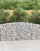 vidaXL Габионни кошници арка 5 бр 400x30x80/100 см поцинковано желязо