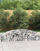 vidaXL Габионни кошници арка 5 бр 400x50x40/60 см поцинковано желязо