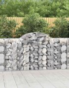 vidaXL Габионни кошници арка 50 бр 200x50x100/120см поцинковано желязо