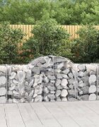 vidaXL Габионни кошници арка 50 бр 200x50x80/100 см поцинковано желязо