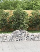 vidaXL Габионни кошници арка 6 бр 200x30x40/60 см поцинковано желязо