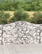 vidaXL Габионни кошници арка 6 бр 200x50x100/120 см поцинковано желязо