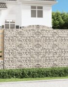vidaXL Габионни кошници арка 6 бр 300x50x200/220 см поцинковано желязо