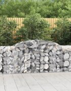 vidaXL Габионни кошници арка 6 бр 300x50x80/100 см поцинковано желязо