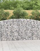 vidaXL Габионни кошници арка 6 бр 400x30x100/120 см поцинковано желязо