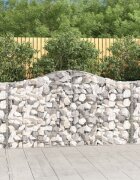 vidaXL Габионни кошници арка 7 бр 200x30x100/120 см поцинковано желязо