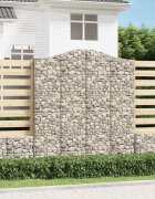 vidaXL Габионни кошници арка 7 бр 200x50x220/240 см поцинковано желязо
