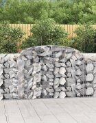 vidaXL Габионни кошници арка 7 бр 300x50x100/120 см поцинковано желязо