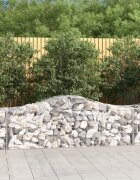vidaXL Габионни кошници арка 8 бр 200x50x60/80 см поцинковано желязо