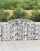 vidaXL Габионни кошници арка 8 бр 300x30x100/120 см поцинковано желязо
