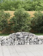 vidaXL Габионни кошници арка 8 бр 300x50x40/60 см поцинковано желязо