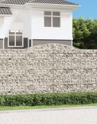 vidaXL Габионни кошници арка 8 бр 400x30x180/200 см поцинковано желязо