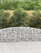 vidaXL Габионни кошници арка 8 бр 400x30x60/80 см поцинковано желязо