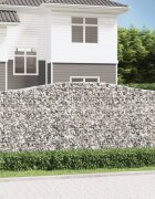 vidaXL Габионни кошници арка 8 бр 400x50x160/180 см поцинковано желязо