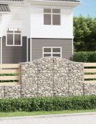 vidaXL Габионни кошници арка 9 бр 200x50x140/160 см поцинковано желязо