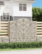 vidaXL Габионни кошници арка 9 бр 200x50x180/200 см поцинковано желязо