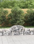 vidaXL Габионни кошници арка 9 бр 200x50x40/60 см поцинковано желязо